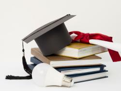 Graduation Cap and Light Bulb