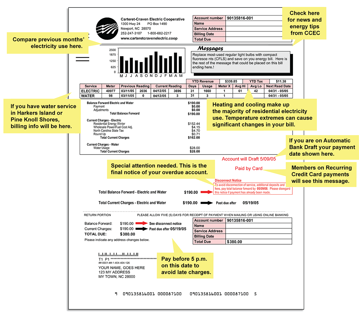 Bill Image with Explanation